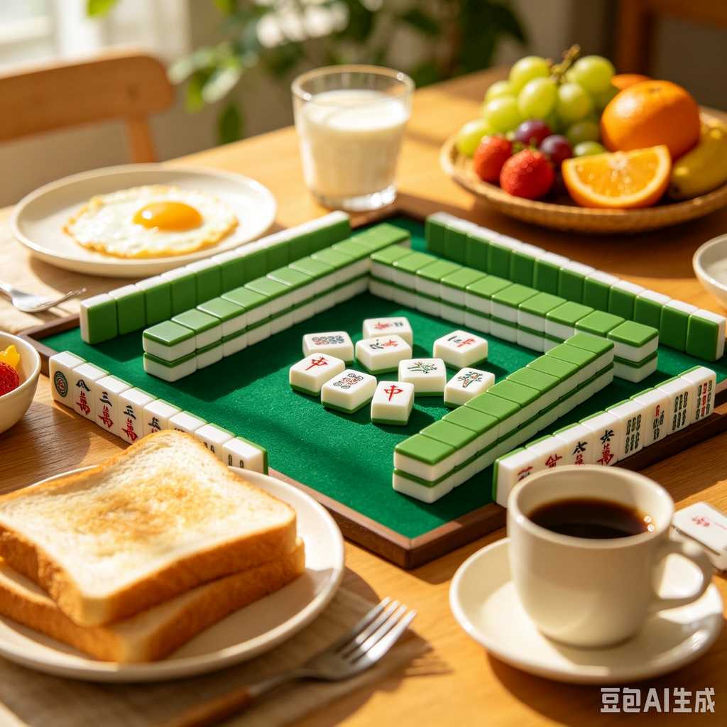 stylish text mahjong set